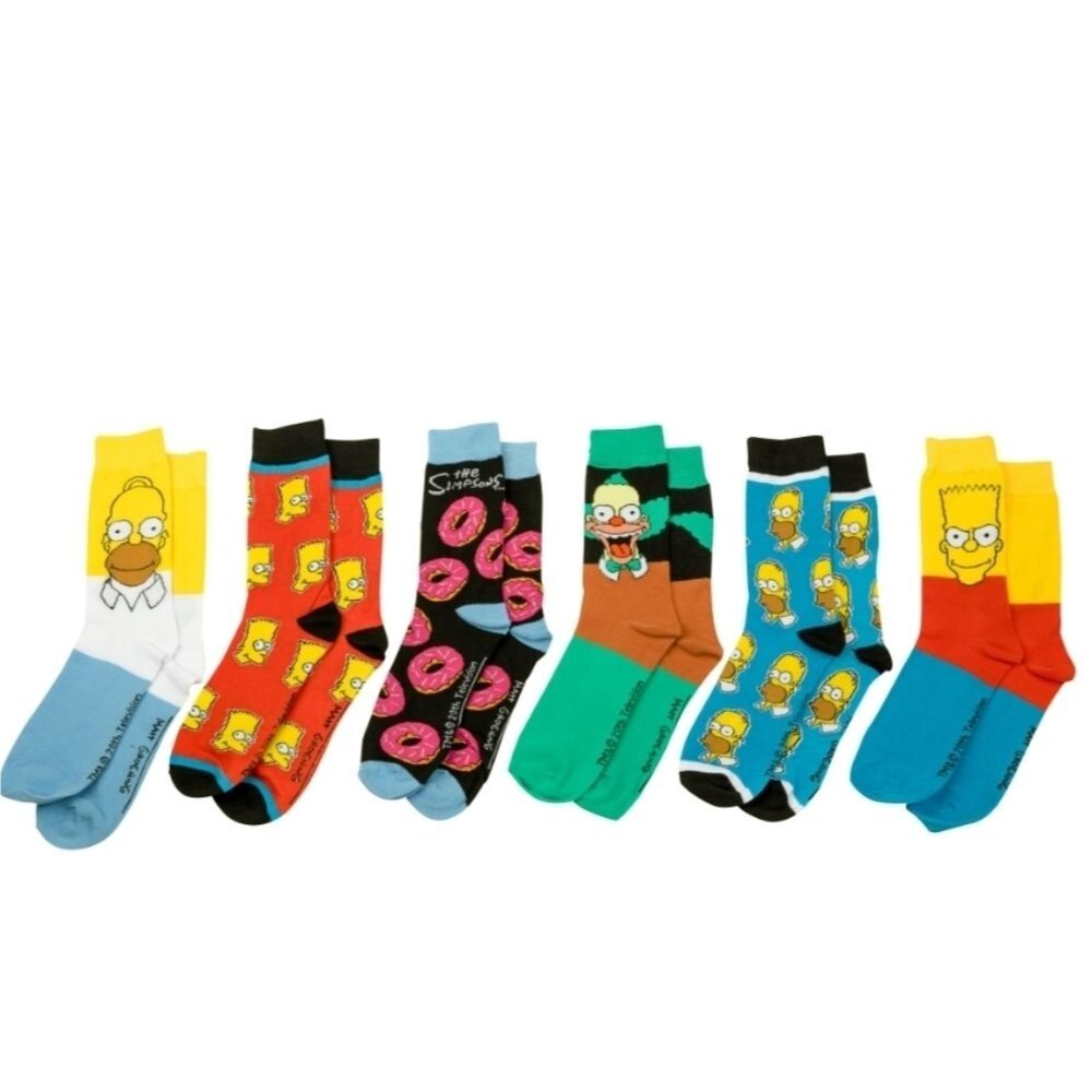 THE Simpsons CREW SOCKS Bart honer Krusty the clown